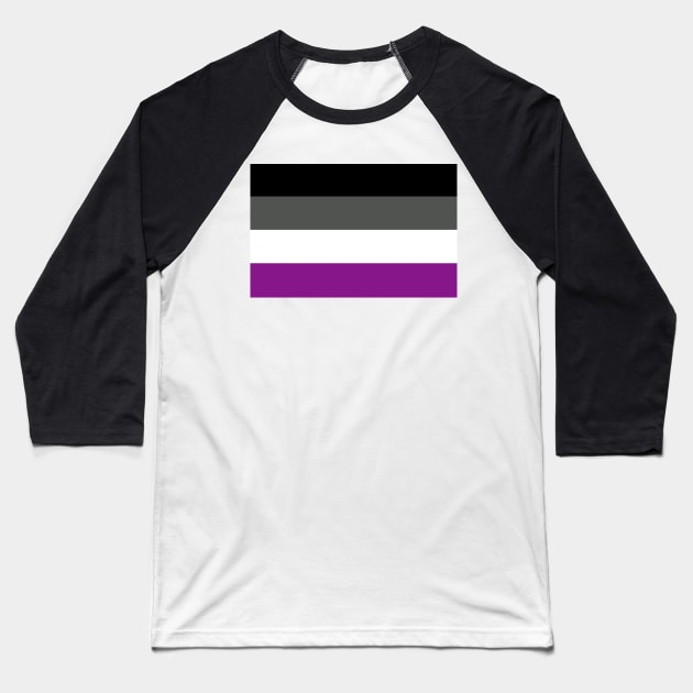 Asexual Pride Flag Baseball T-Shirt by DisneyFanatic23